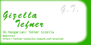 gizella tefner business card